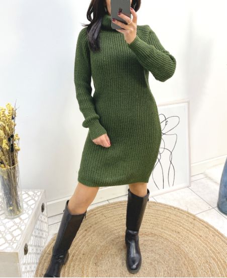 STRICKPULLOVER AW843 MILITÄRGRÜN