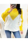 TWO-TONE SWEATER LUREX AH941 YELLOW