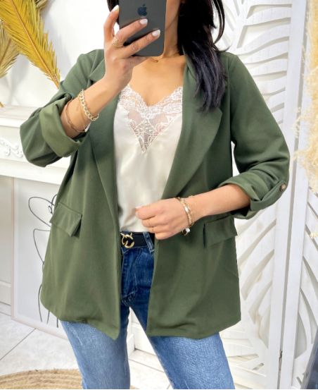 CHAQUETA LIGERA PE981 VERDE MILITAR