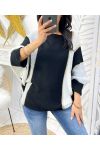 LUREX STRIPE SWEATER PE948 BLACK