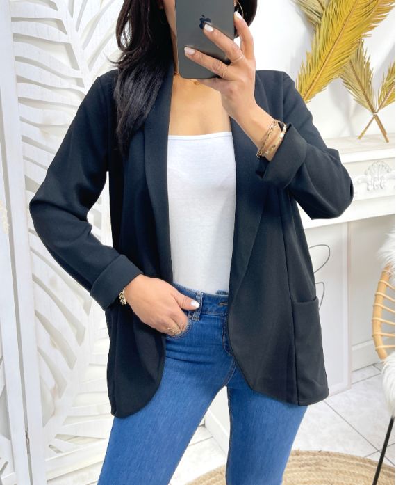 2-POCKET BLAZER JASJE SS975 ZWART