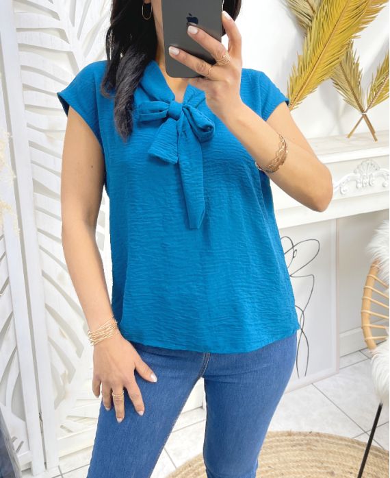 PE167 BLUSA AZUL PETRÓLEO