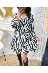 ROBE DRAPEE PE160 IMPRIME ZEBRE