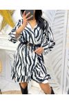 ROBE DRAPEE PE160 IMPRIME ZEBRE