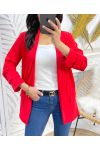 BLAZER JACKET WITH ROLLED-UP SLEEVES SS125 RED