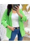 CHAQUETA BLAZER ENROLLADA SS125 VERDE LIMÓN