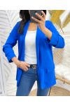 CHAQUETA BLAZER DE MANGAS REMANGADAS SS125 ROYAL BLUE