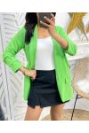 CHAQUETA BLAZER ENROLLADA SS125 VERDE LIMÓN