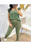 BLUSA CON BOTTONI PE179 VERDE MILITARE