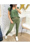 BLUSA CON BOTTONI PE179 VERDE MILITARE