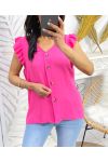 BLOUSE MET KNOPEN PE179 FUCHSIA