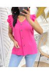 BLOUSE MET KNOPEN PE179 FUCHSIA