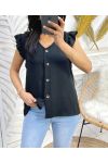 PE179 BLUSA CON BOTTONI NERO