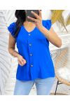 BLUSA DE BOTONES PE179 AZUL REAL