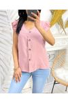 PE179 BLUSA ROSA CON BOTTONI