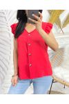 PE179 BLOUSE MET KNOPEN ROOD