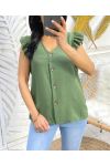 BLUSA CON BOTTONI PE179 VERDE MILITARE