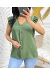 BLUSA CON BOTTONI PE179 VERDE MILITARE