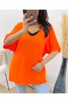 SHORT SLEEVE SWEATER PE956 ORANGE