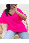 SHORT-SLEEVED SWEATER PE956 FUCHSIA