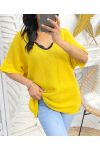 SHORT-SLEEVED SWEATER PE956 YELLOW