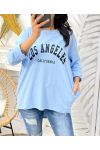 2-POCKET T-SHIRT LOS ANGELES SS49 HEMELSBLAUW