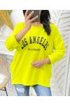 T-SHIRT 2 TASCHE LOS ANGELES SS49 GIALLO