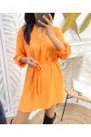 TUNIC DRESS WITH TIE SS70 ORANGE