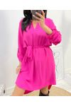 TUNIC DRESS WITH LINK PE1415 FUSHIA