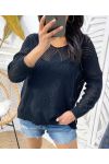 PULL TRICOT FEMME PE343 NOIR