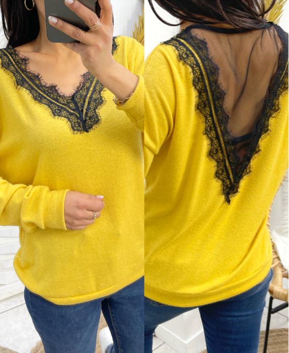 LACE SWEATER SS18 YELLOW