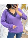 PE18 LILA SPITZE FEINER PULLOVER