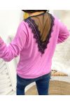 LACE SWEATER SS18 PINK