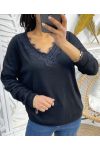 LACE SWEATER SS18 BLACK