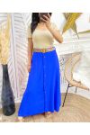 PE300 LONG BUTTON SKIRT ROYAL BLUE