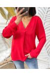 PE374 BLUSA DE BOTONES ROJOS