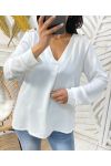 PE374 BLOUSE MET KNOPEN WIT