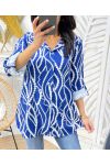 CAMICIA BLU PE25 STAMPATA