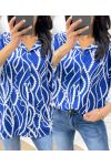 CAMICIA BLU PE25 STAMPATA