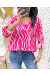 PRINTED SHIRT PE25 FUSHIA