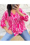 PRINTED SHIRT PE25 FUSHIA