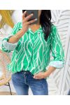 CAMICIA STAMPATA SS25 VERDE