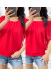 SHEER TOP PE42 RED