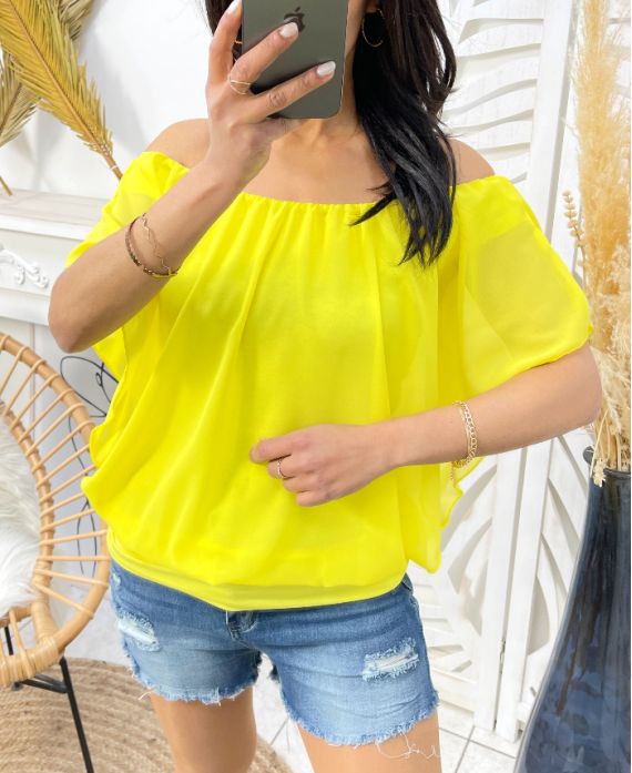 SHEER TOP PE42 YELLOW