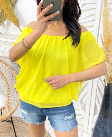 SHEER TOP PE42 YELLOW