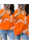 T-SHIRT SMILE SS483 ORANGE