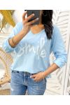 SMILE TS483 T-SHIRT SKY BLUE