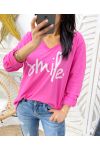 CAMISETA SMILE PE483 FUSHIA