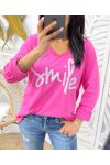 CAMISETA SMILE PE483 FUSHIA