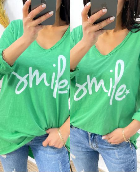 CAMISETA SMILE PE483 VERDE